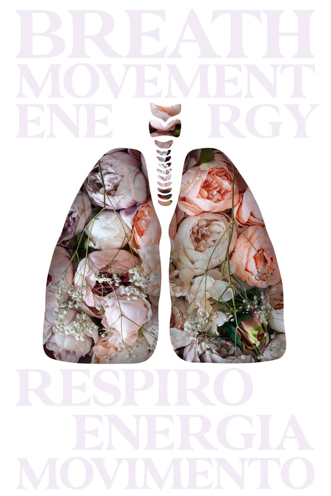 Lungs made of flowers